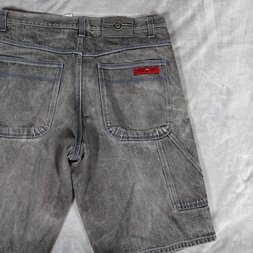 Vintage Brooklyn Xpress Carpenter Denim Shorts Mens 40x13 Faded Wash Y2K